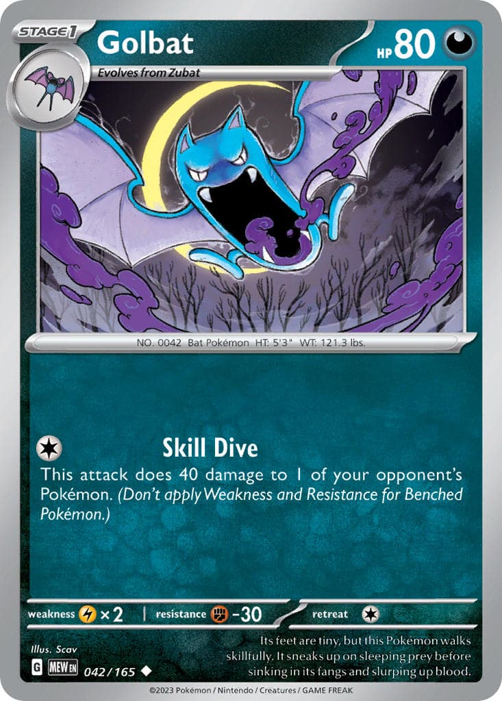 Golbat — 151 #42 Pokémon Card | PokéListing