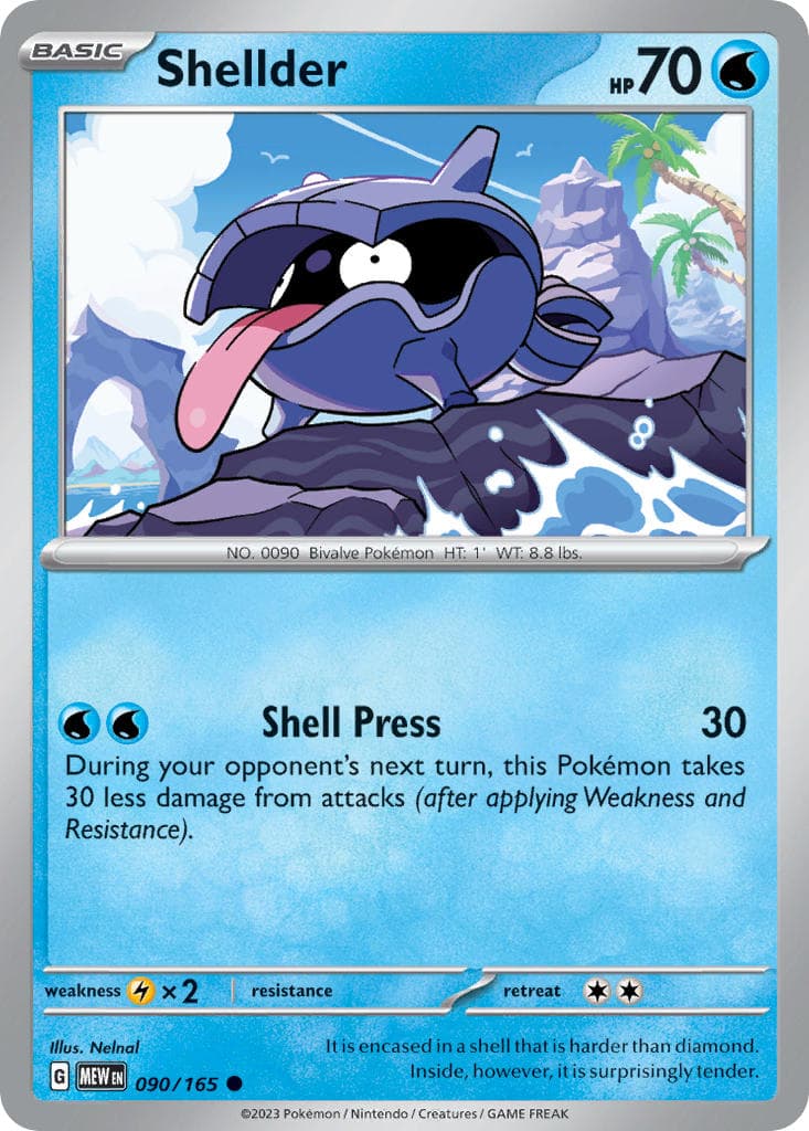 Shellder — 151 Pokémon card
