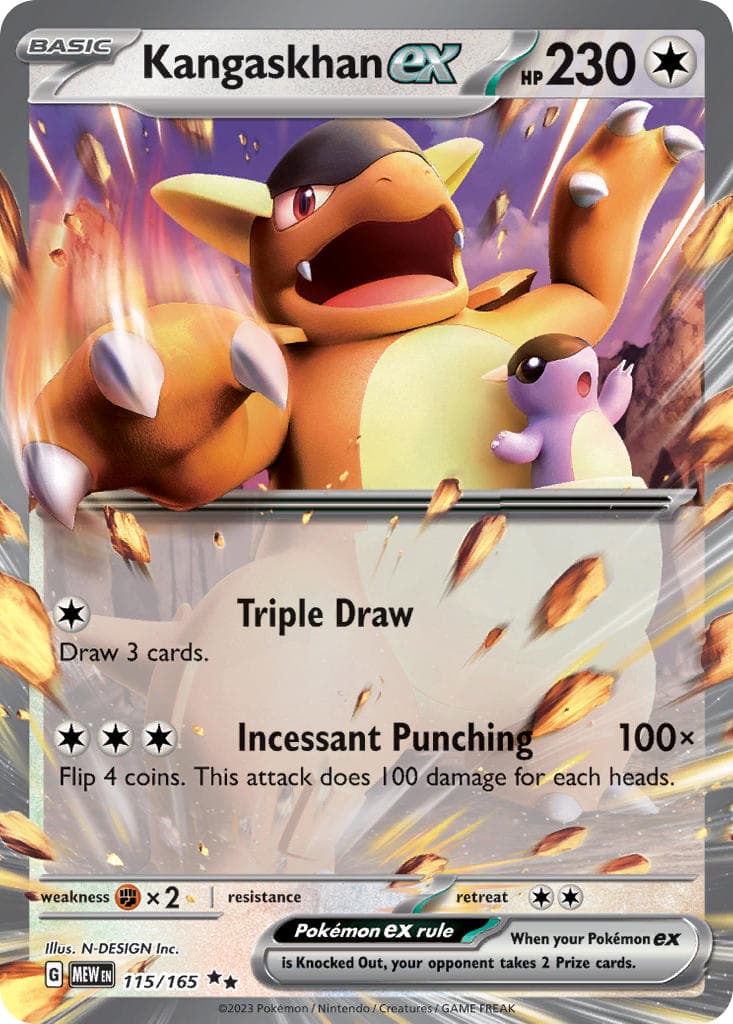 Kangaskhan ex — 151 Pokémon card