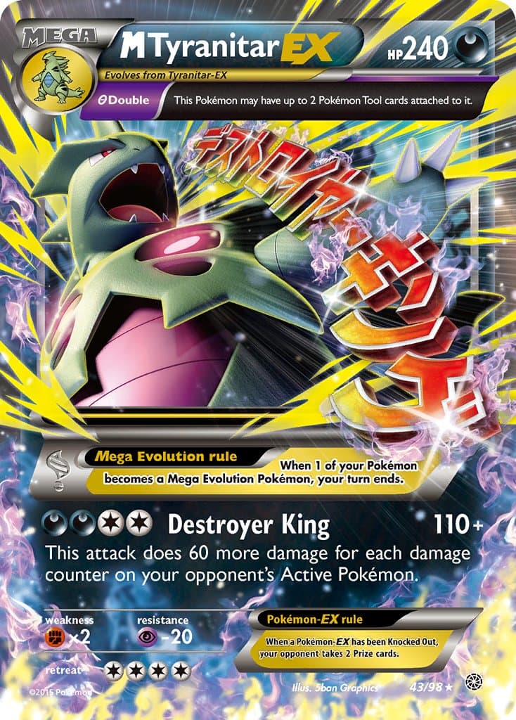 M Tyranitar Ex — Ancient Origins Pokémon card