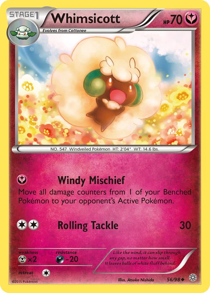 Whimsicott — Ancient Origins Pokémon card