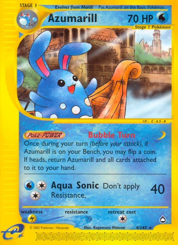 Azumarill — Aquapolis Pokémon card