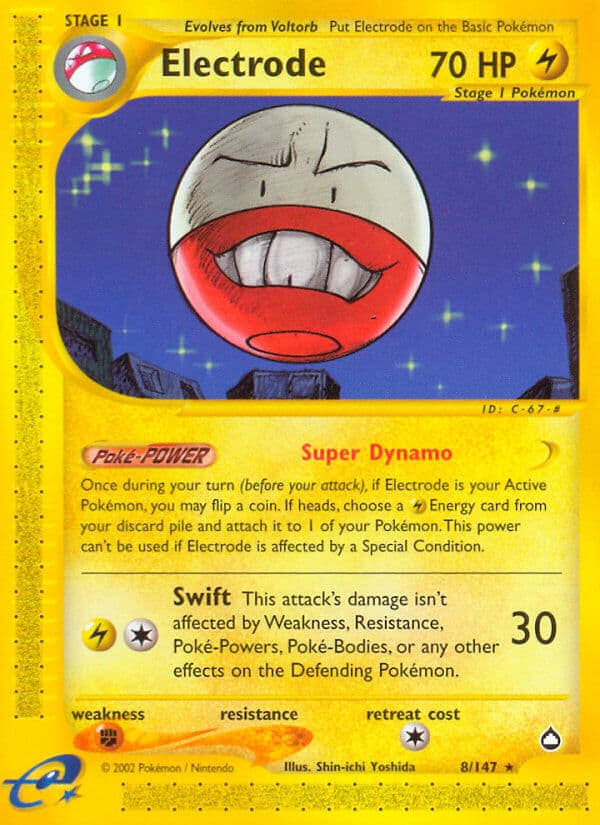 Electrode — Aquapolis Pokémon card
