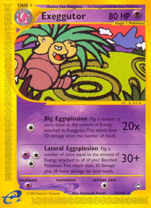 Exeggutor — Aquapolis Pokémon card