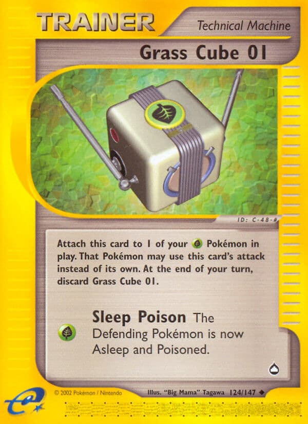 Grass Cube 01 — Aquapolis Pokémon card