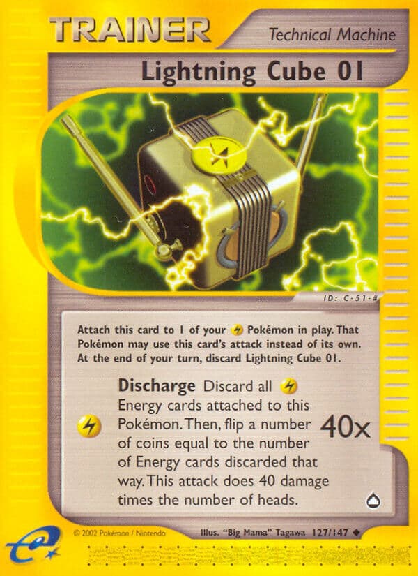 Lightning Cube 01 — Aquapolis Pokémon card