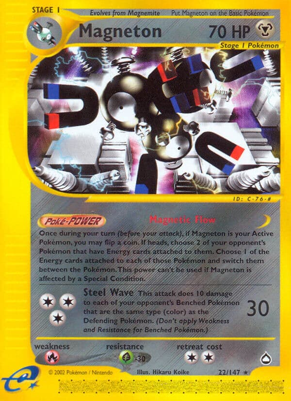 Magneton — Aquapolis Pokémon card