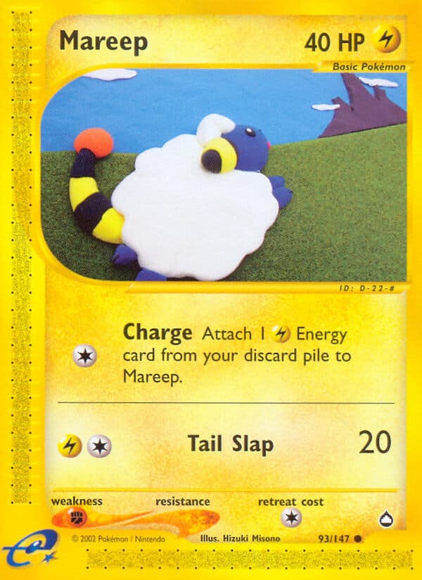 Mareep — Aquapolis Pokémon card