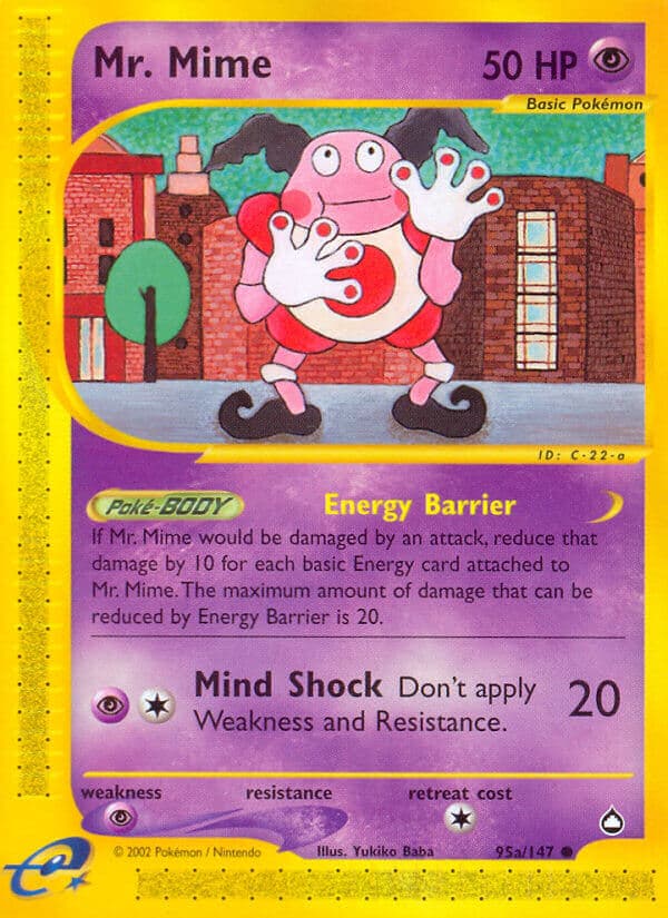 Mr Mime — Aquapolis Pokémon card