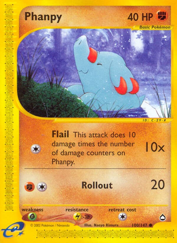 Phanpy — Aquapolis Pokémon card