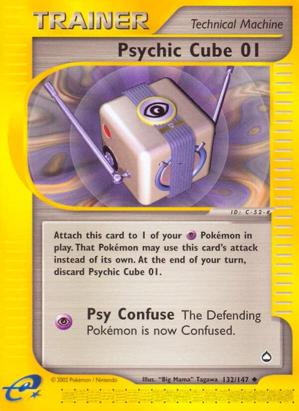 Psychic Cube 01 — Aquapolis Pokémon card