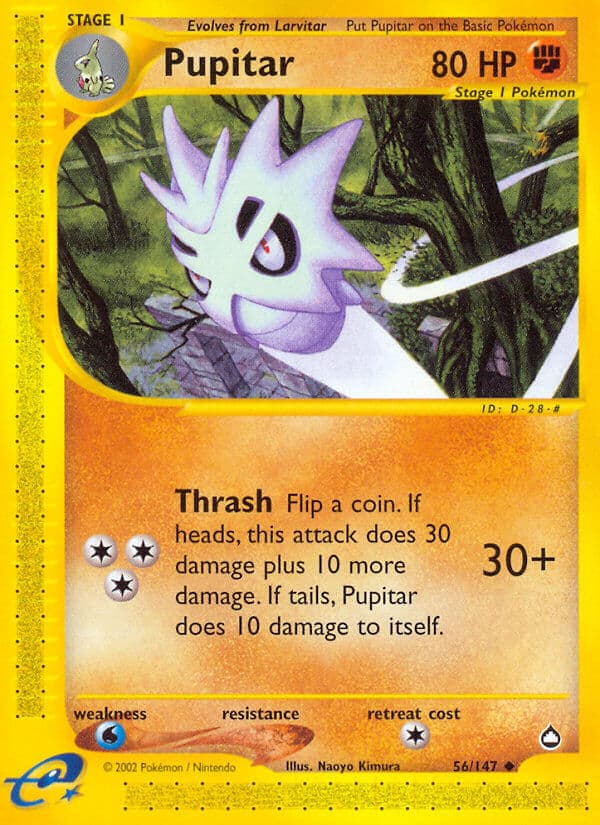 Pupitar — Aquapolis Pokémon card