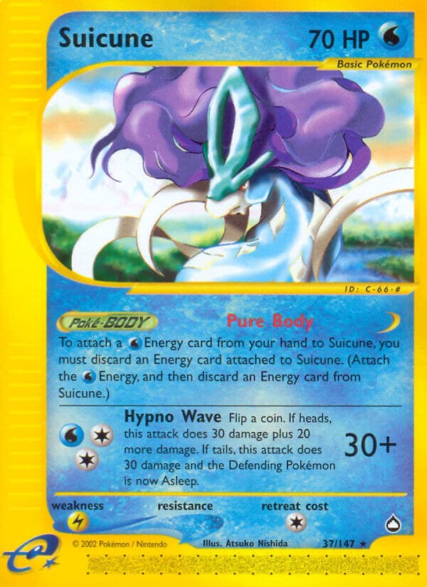Suicune — Aquapolis Pokémon card