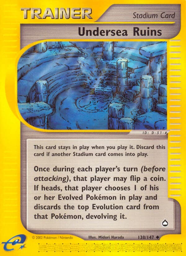 Undersea Ruins — Aquapolis Pokémon card
