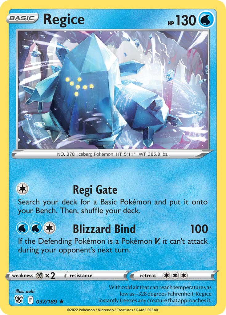 Regice — Astral Radiance Pokémon card