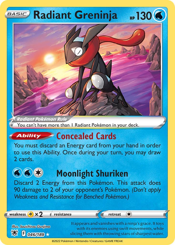 Radiant Greninja — Astral Radiance Pokémon card
