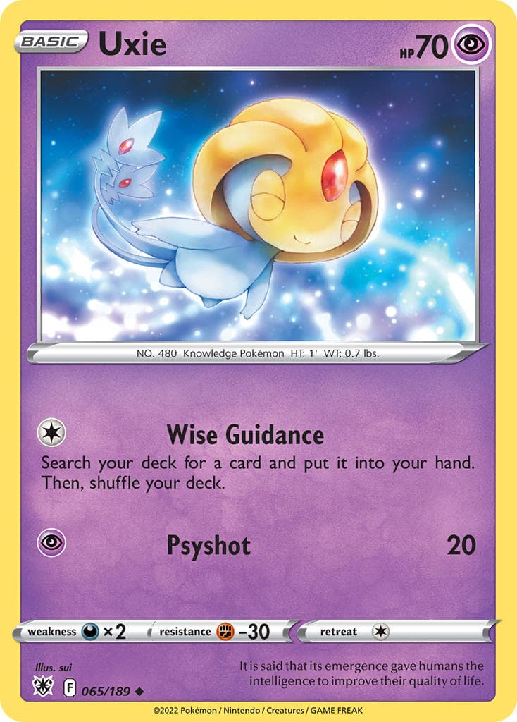 Uxie — Astral Radiance Pokémon card