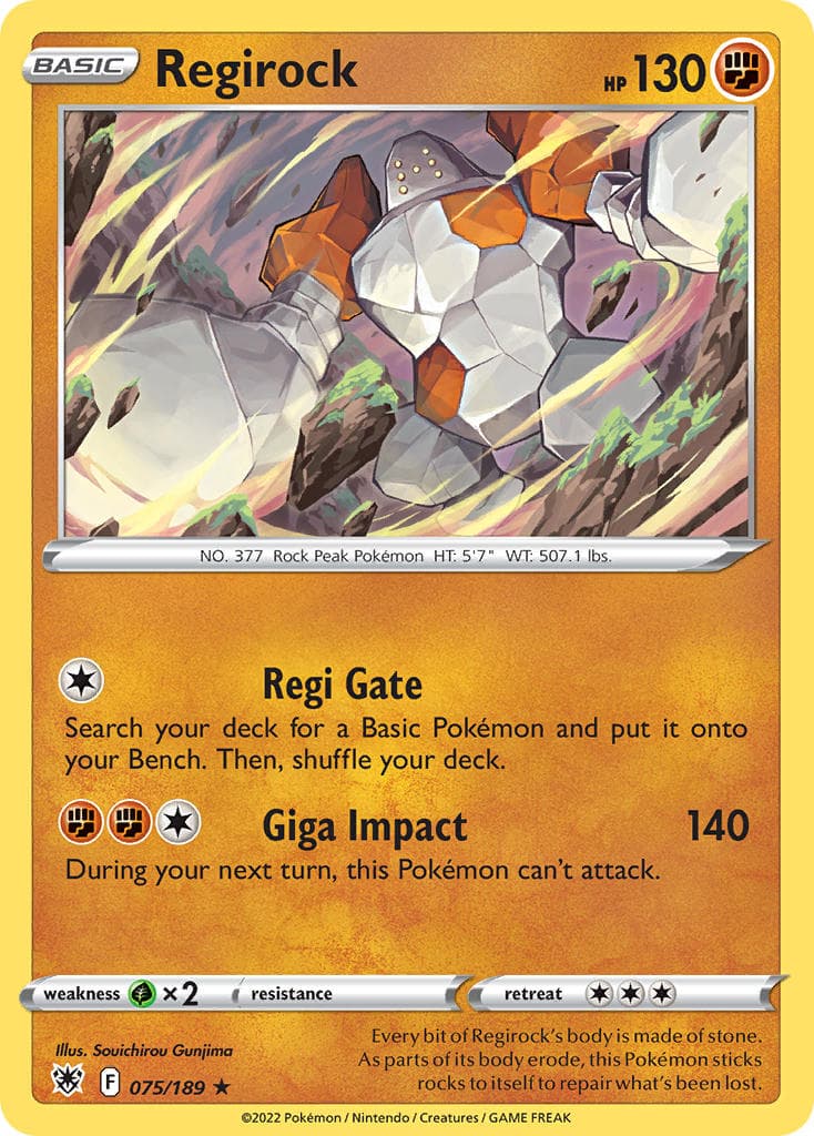 Regirock — Astral Radiance Pokémon card