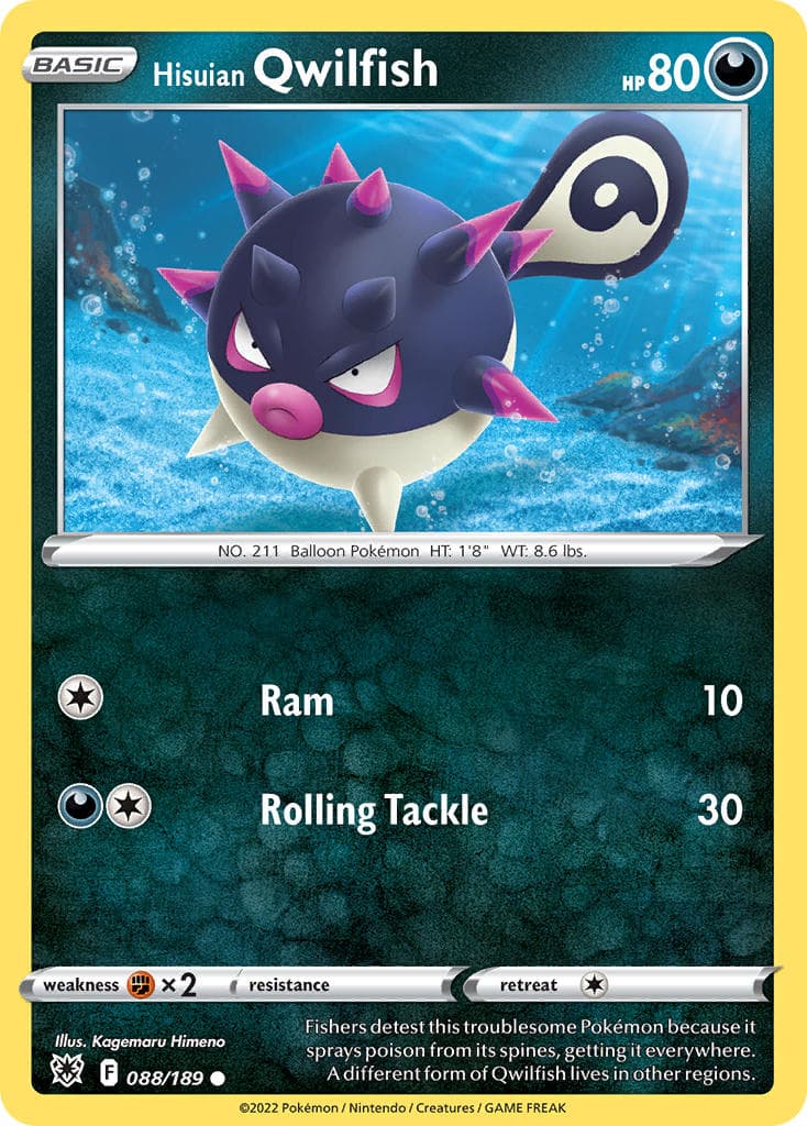 Hisuian Qwilfish — Astral Radiance Pokémon card
