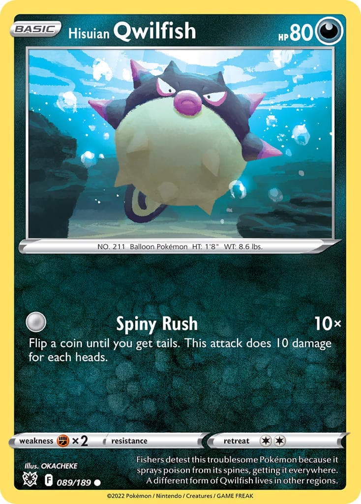 Hisuian Qwilfish — Astral Radiance Pokémon card