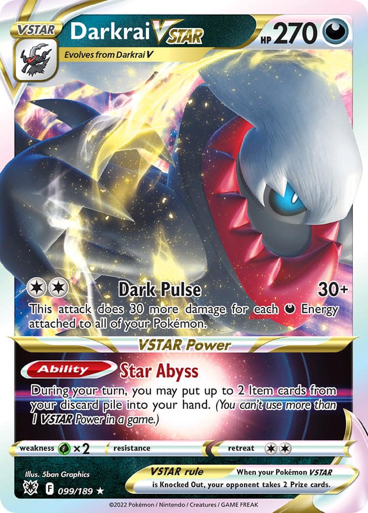 Darkrai Vstar — Astral Radiance Pokémon card