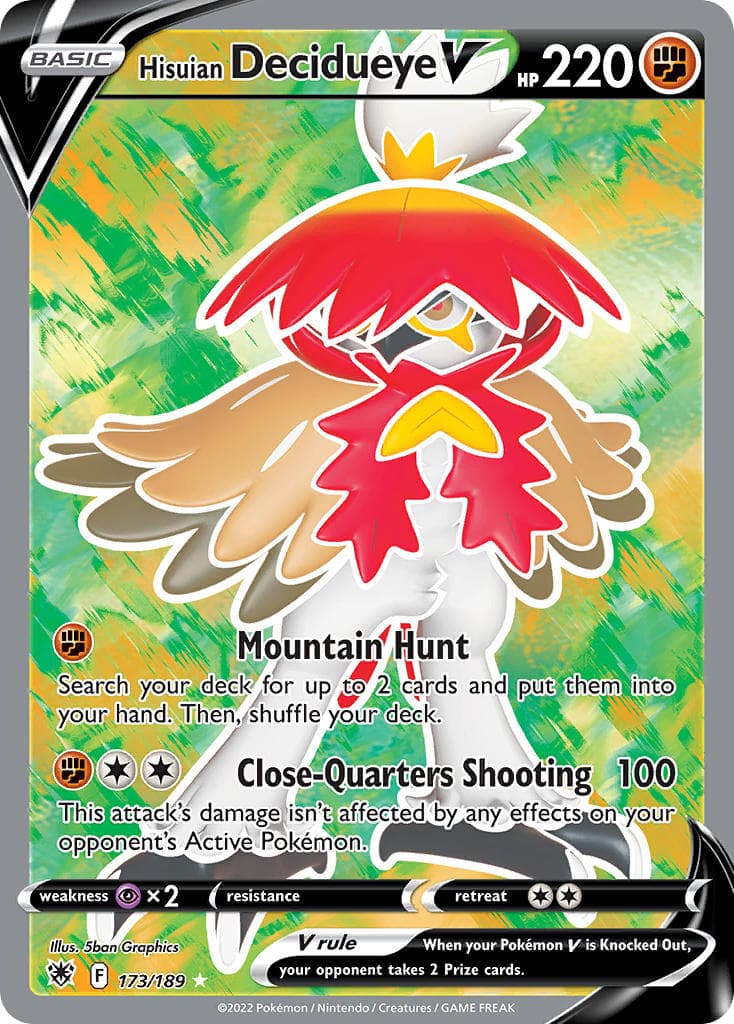 Hisuian Decidueye V — Astral Radiance Pokémon card