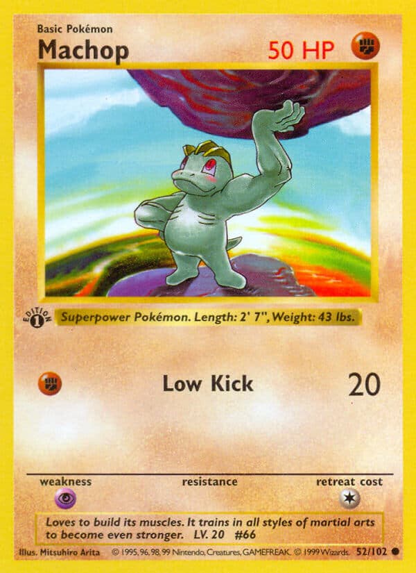 Machop — Base Set Pokémon card
