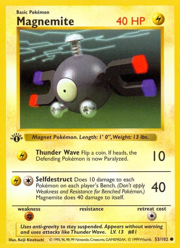 Magnemite — Base Set Pokémon card
