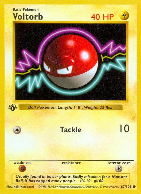 Voltorb — Base Set Pokémon card