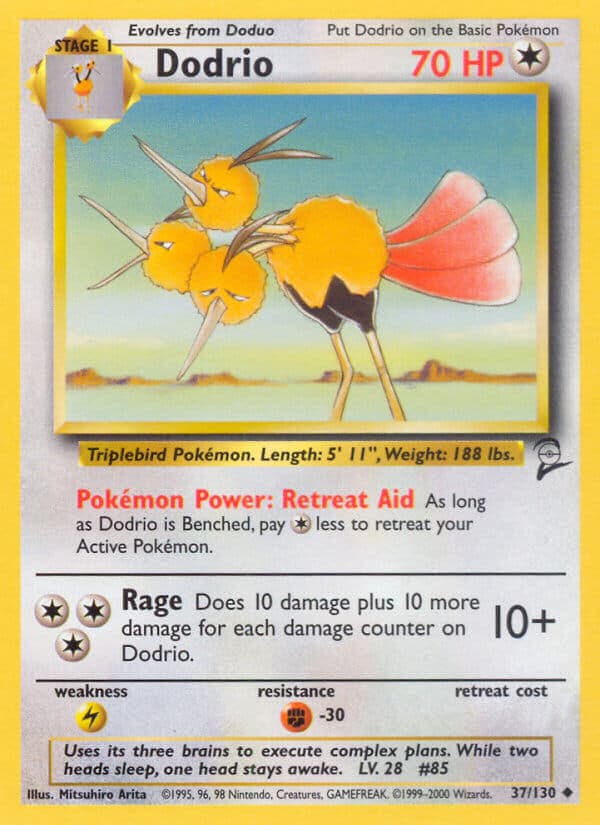 Dodrio — Base Set 2 Pokémon card