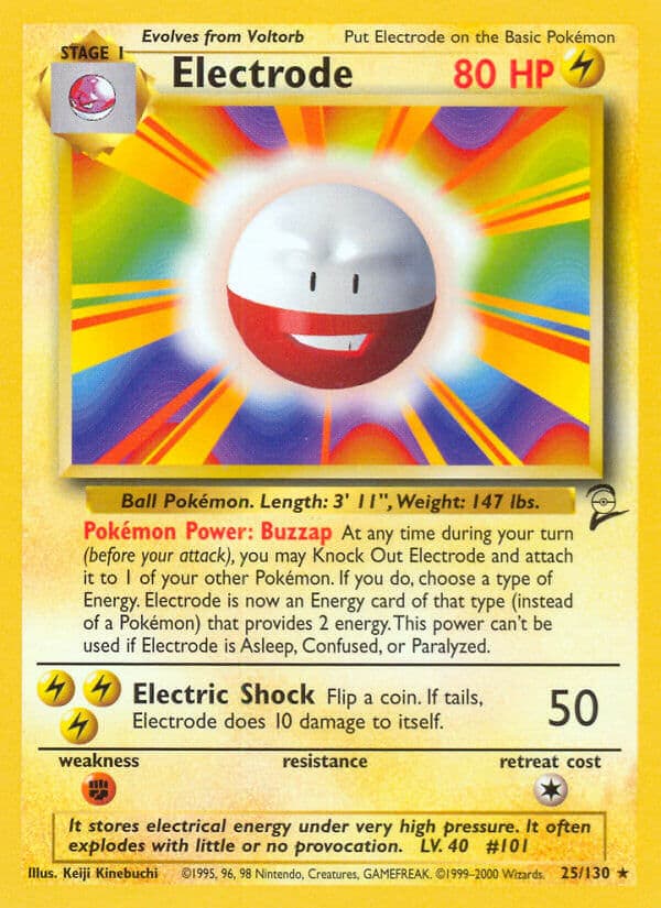 Electrode — Base Set 2 Pokémon card