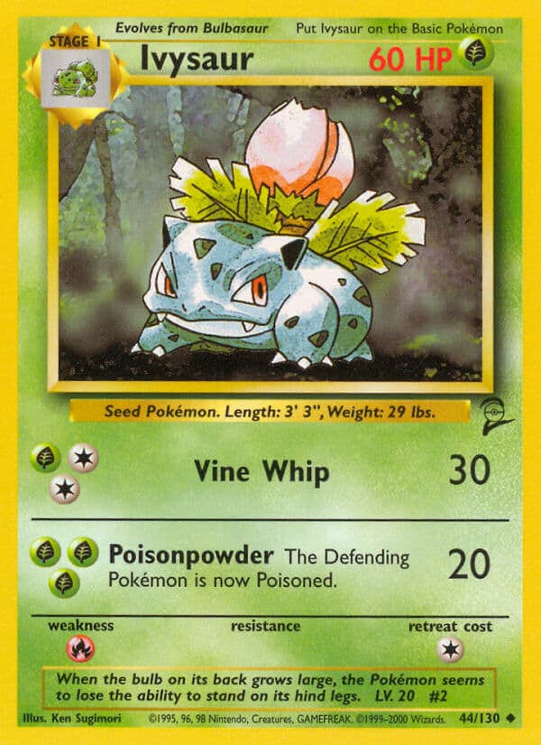 Ivysaur — Base Set 2 Pokémon card