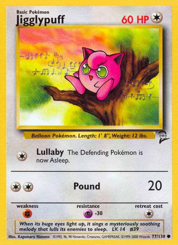 Jigglypuff — Base Set 2 Pokémon card