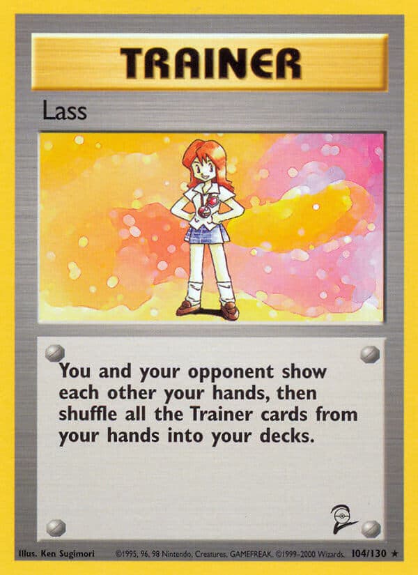 Lass — Base Set 2 Pokémon card