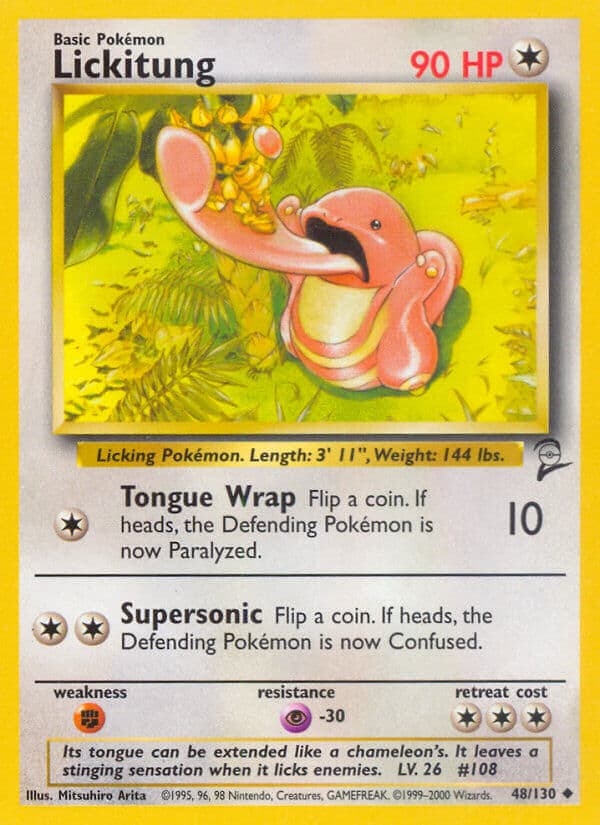 Lickitung — Base Set 2 Pokémon card