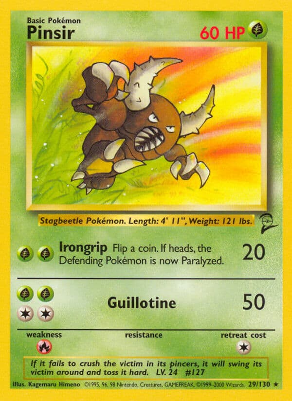 Pinsir — Base Set 2 Pokémon card