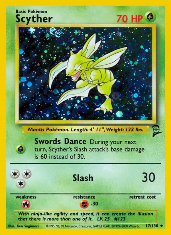 Scyther — Base Set 2 Pokémon card