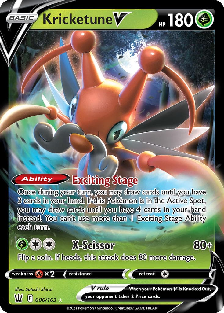 Kricketune V — Battle Styles Pokémon card