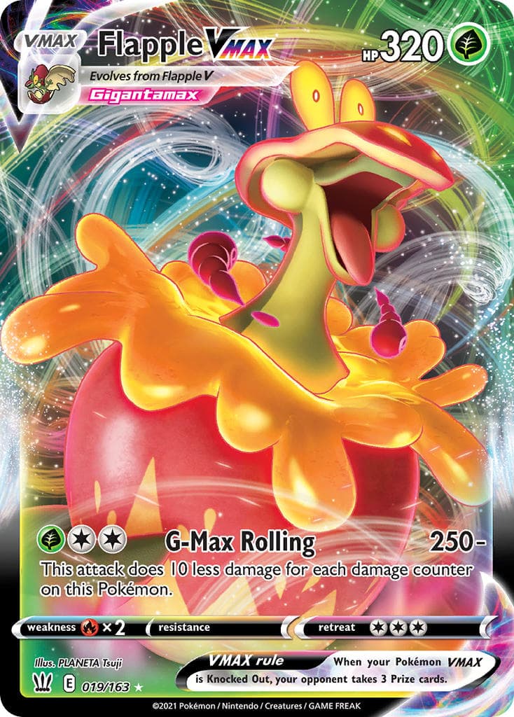 Flapple Vmax — Battle Styles Pokémon card