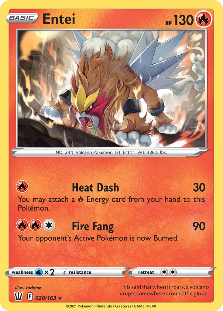 Entei — Battle Styles Pokémon card