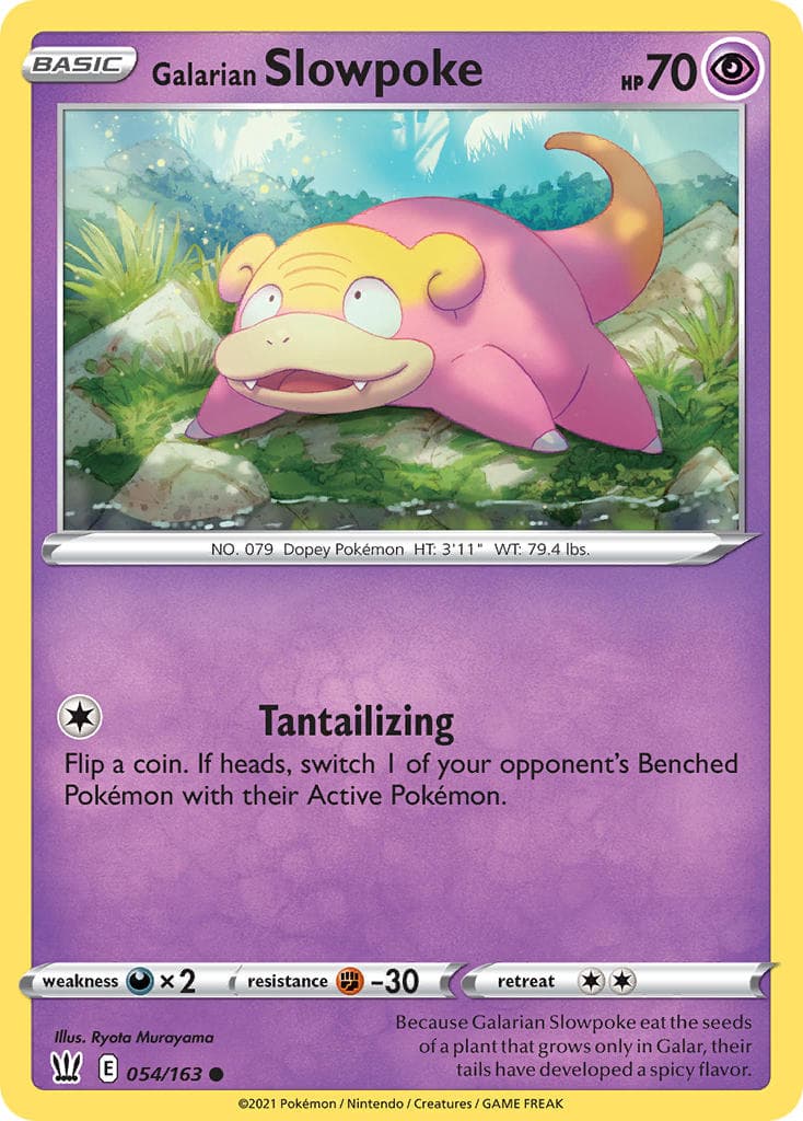 Galarian Slowpoke — Battle Styles Pokémon card