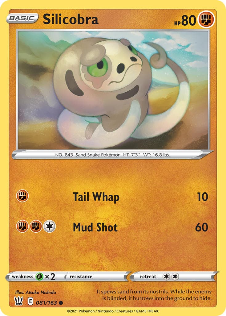 Silicobra — Battle Styles Pokémon card