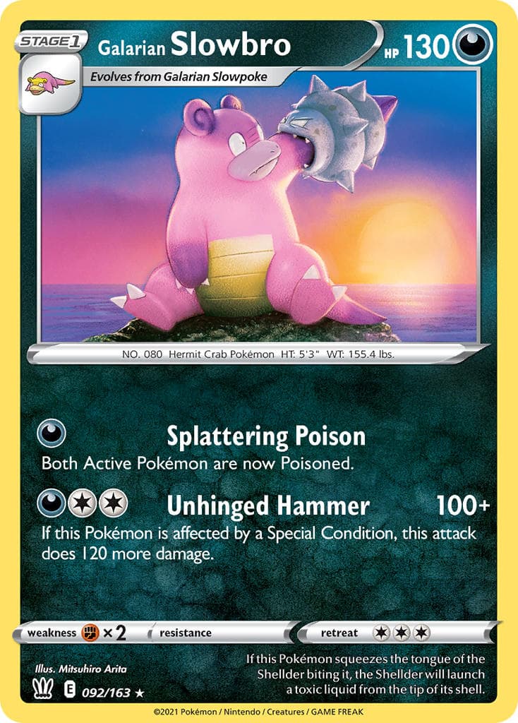 Galarian Slowbro — Battle Styles Pokémon card