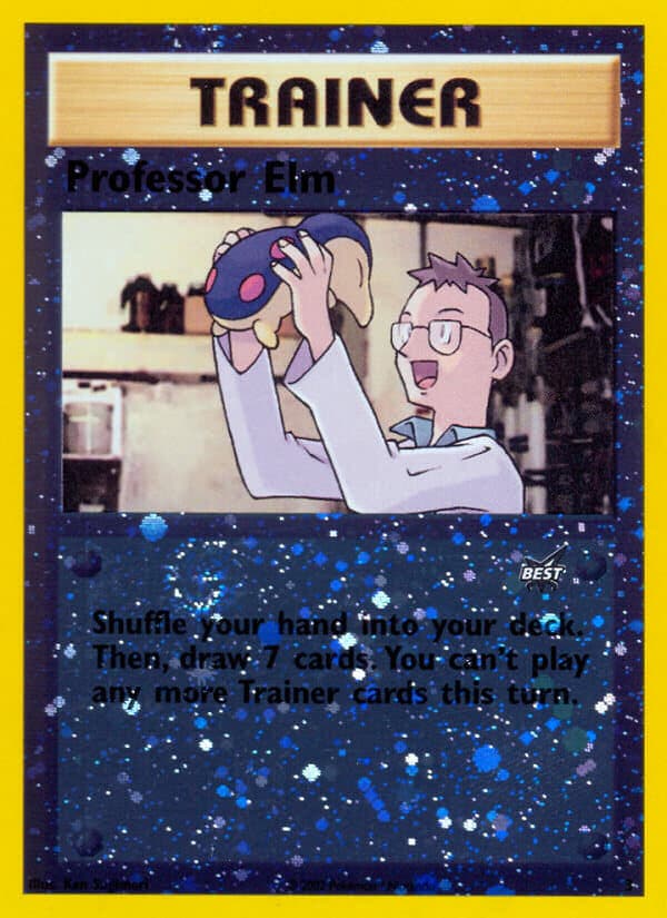 Professor Elm — Best of Game Pokémon card