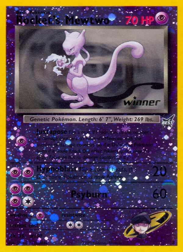 Rockets Mewtwo — Best of Game Pokémon card