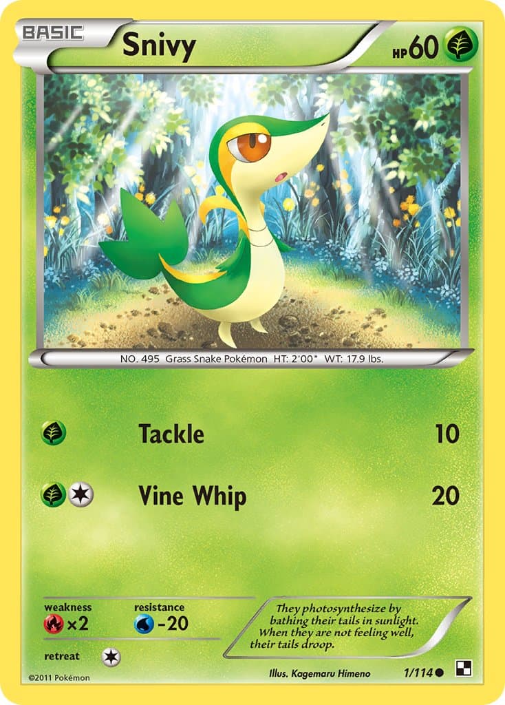 Snivy — Black & White Pokémon card