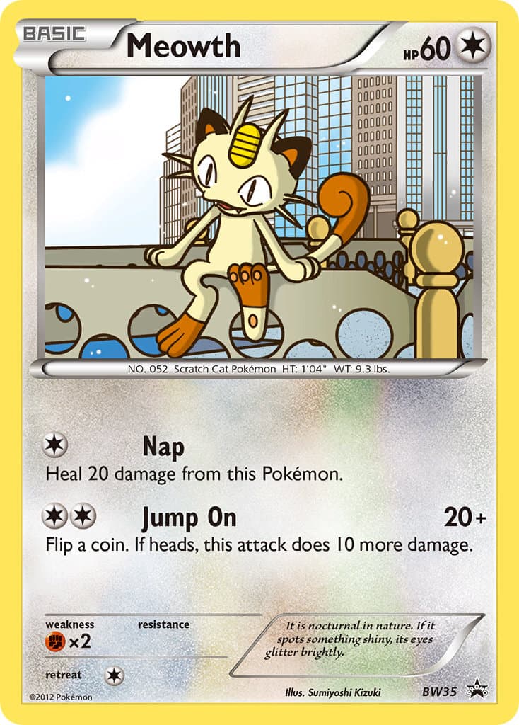 Meowth — Black White Promos