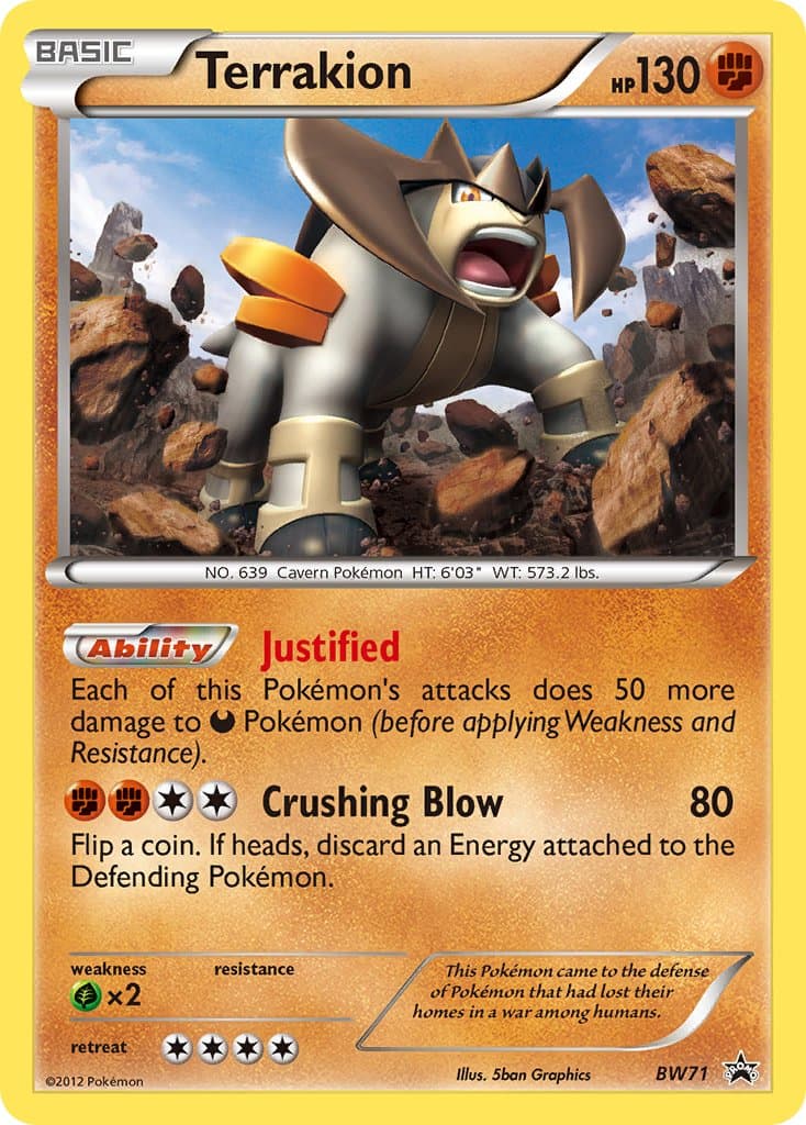 Terrakion — Black White Promos