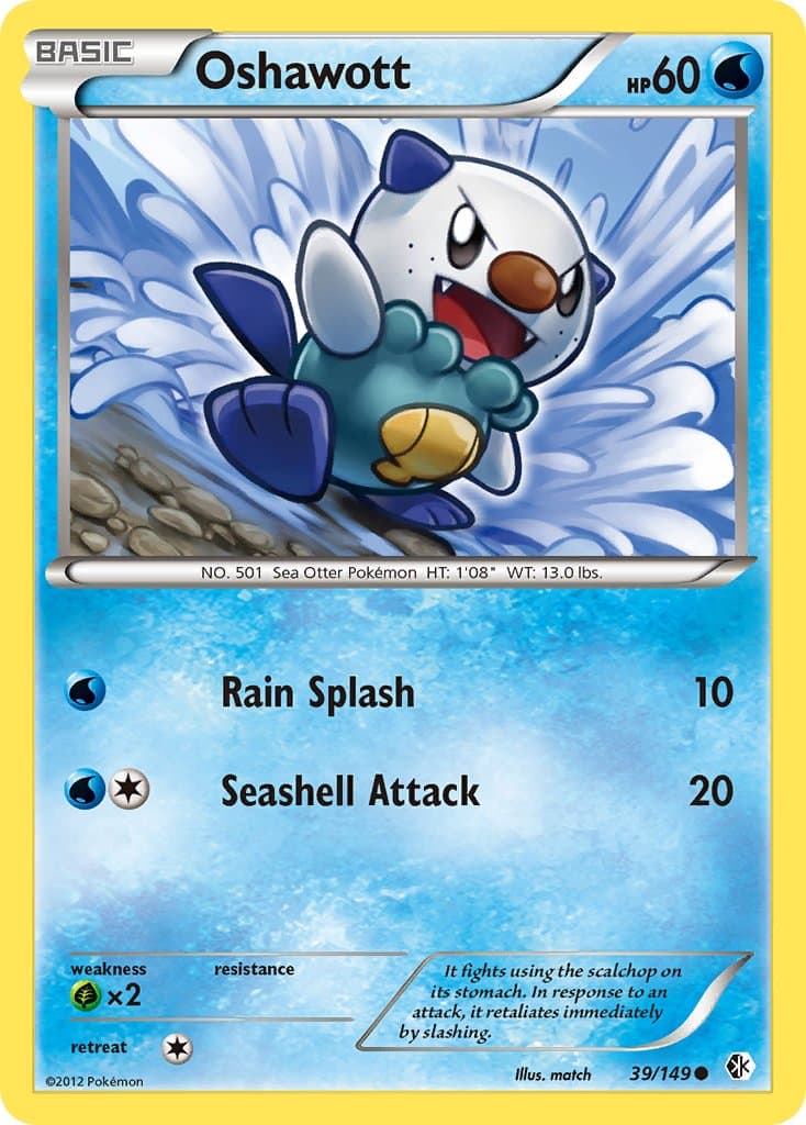 Oshawott — Boundaries Crossed Pokémon card