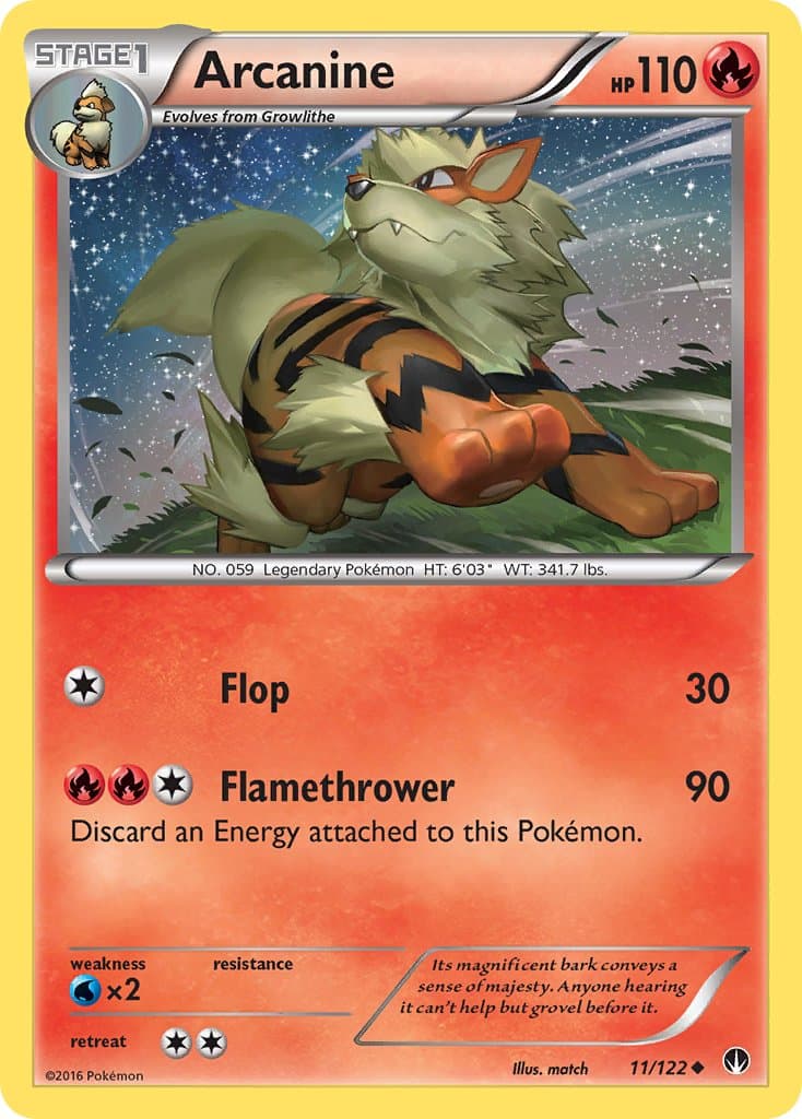 Arcanine — BREAKpoint Pokémon card